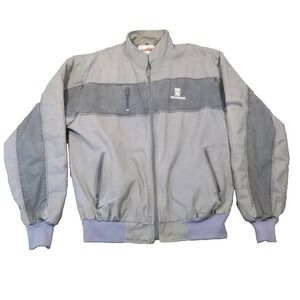 Tonkin Inc GMC Bomber Jacket Mens L Gray Mechanic Dealership Utility Moto 90s